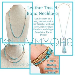 Leather Tassel Necklace 🎉HP🎉